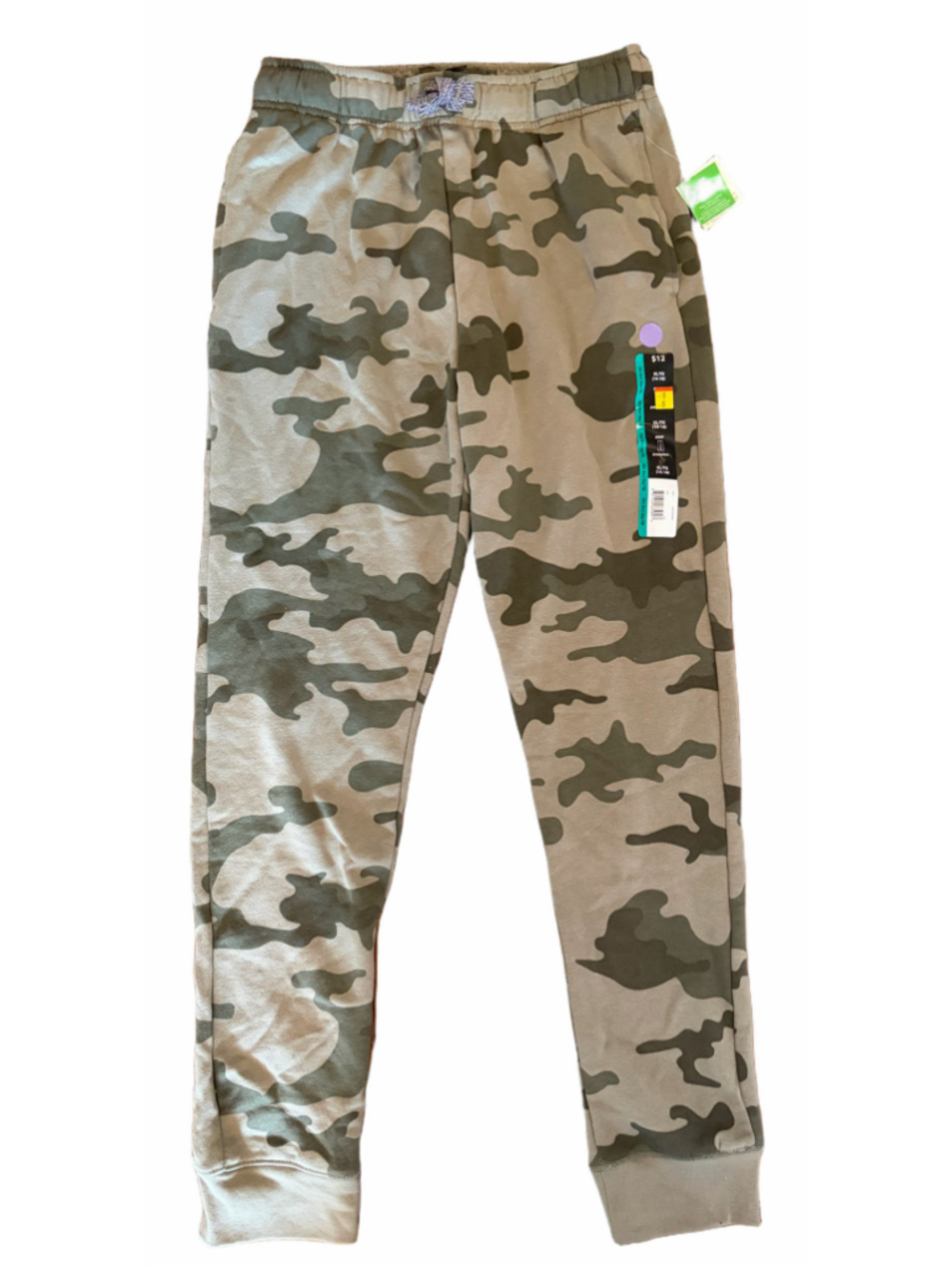 Boys George Camo Jogger Sweatpants XL Green Beige